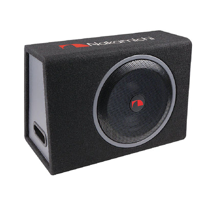 Nakamichi NBX255A-KIT 10" Powered Subwoofer, 300 Watt Amplifier, Ported Enclosure, Amp Install Kit Included