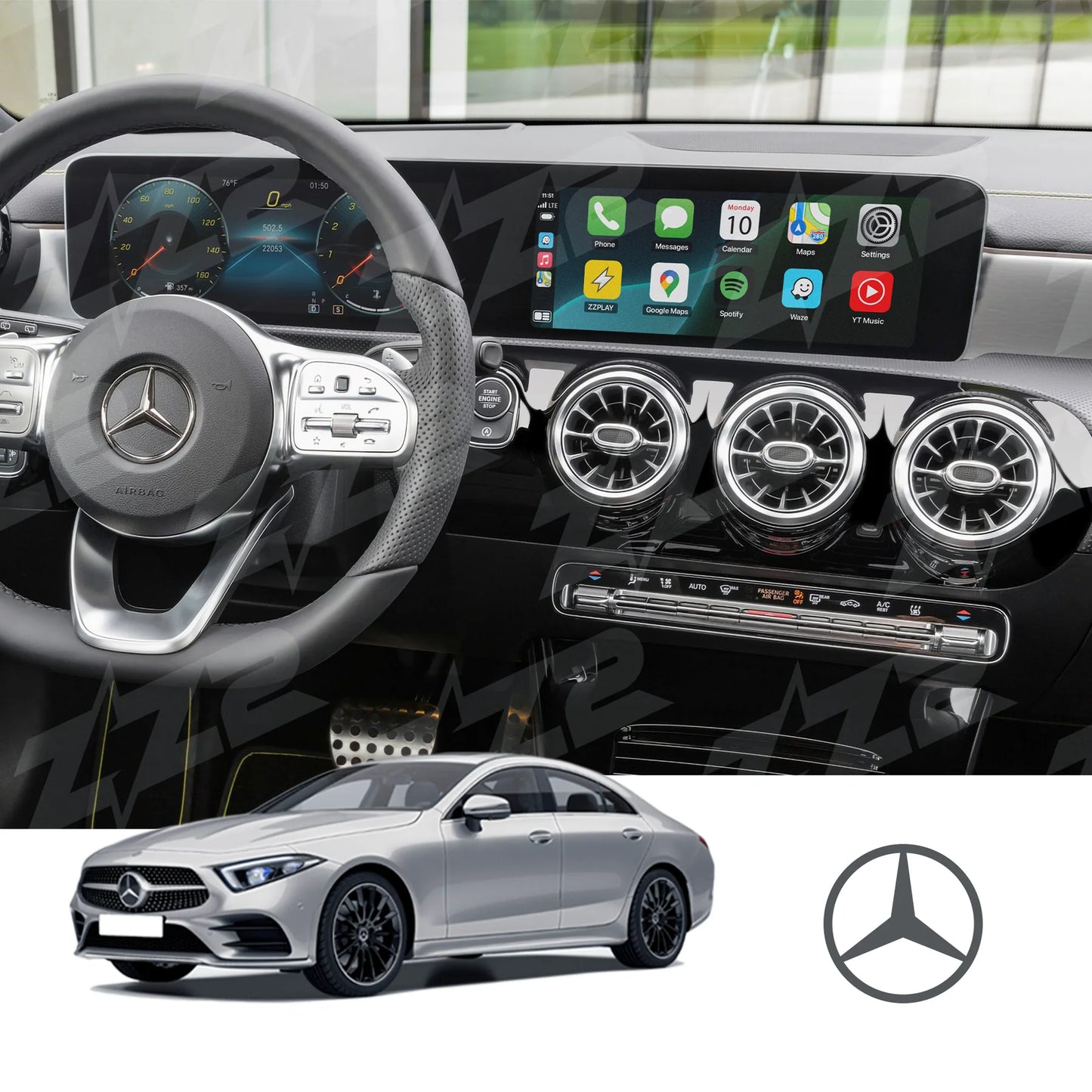 ZZ-2 ITZ-NTG6 Wireless CarPlay and Android Auto Interface for Mercedes-Benz