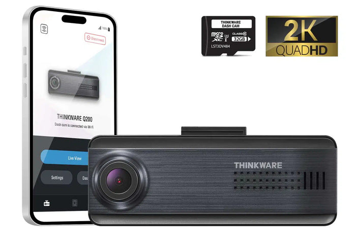 Thinkware Q200CH32 Dash Camera, 2K @ 30fps, 32GB, WiFi, GPS Optional with professional installation and fast shipping Connected Car Experts