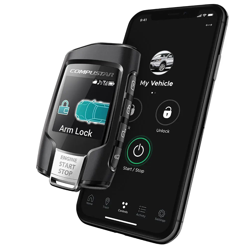 Compustar Q9 (LTE) Key Fob Kit, Includes Drone Mobile