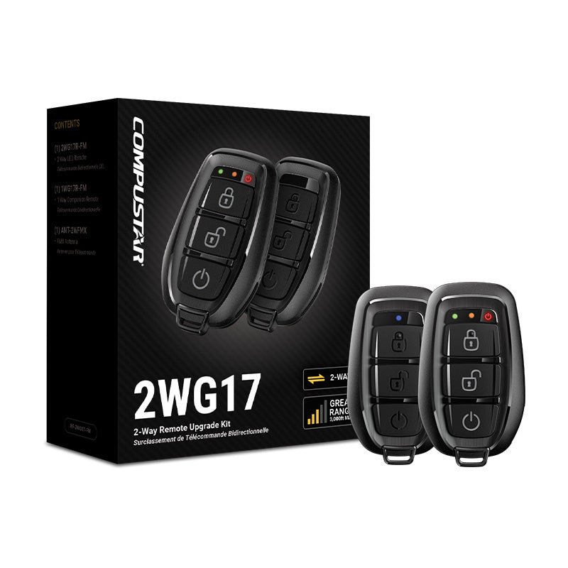 Compustar RF-2WG17-FM Key Fob Kit, 2-Way LED + 1-Way LED, 3000 Foot Range with Professional Installation and Fast Shipping