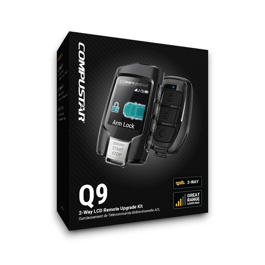 Compustar RF-2WQ9-FM Key Fob Kit, 2-Way LCD, 3000 Foot Range with professional installation, support, and fast shipping by Connected Car Experts