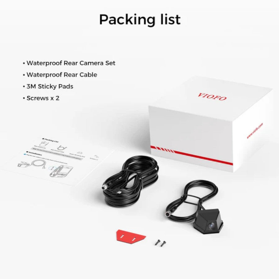 Viofo RWC200-145 Waterproof Rear Camera for A229 Plus/A229 Pro with 14.5 meter cable with professional installation, technical support, fast shipping Connected Car Experts