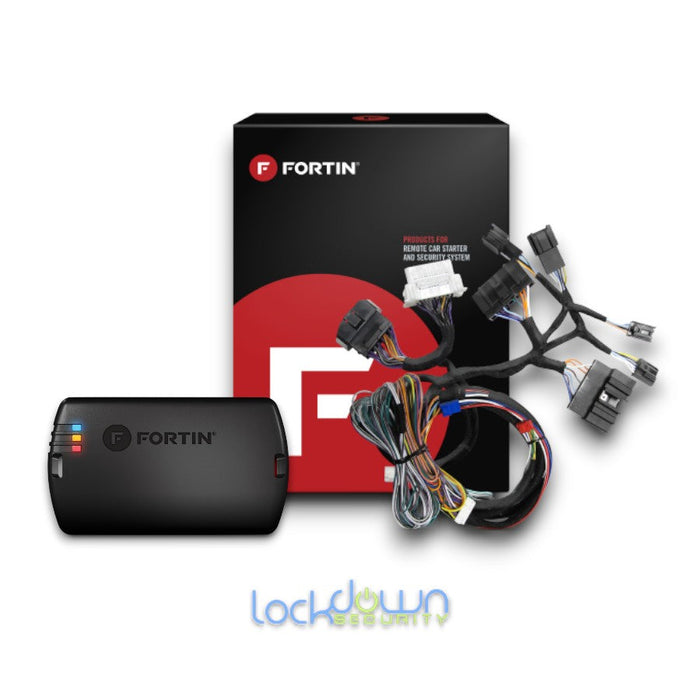 Fortin FOR4-ALL Plug and Play Remote Starter ⭕ with wiring harness and packaging, professional installation available.