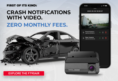 Thinkware F790AIR with MyCar2 Dash Camera, 1080p+1080p @ 30fps, 32GB, WiFi, GPS, MyCar2 with TGM Included with Fast Shipping and Professional Installation by Connected Car Experts
