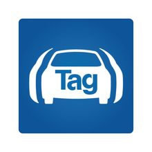 Logo of TAG GPS Tracking & Stolen Vehicle Recovery System - Ontario showing a car outline and the word Tag, emphasizing vehicle security.