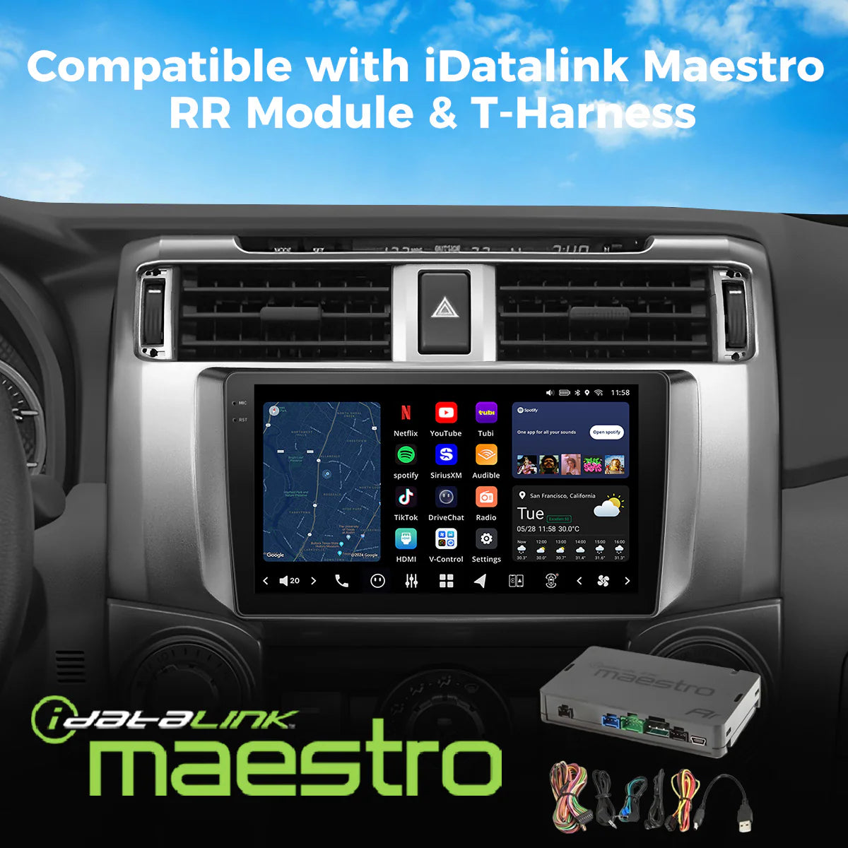 VINLAND 2014-2019 Toyota 4Runner Custom Fit Car Stereo