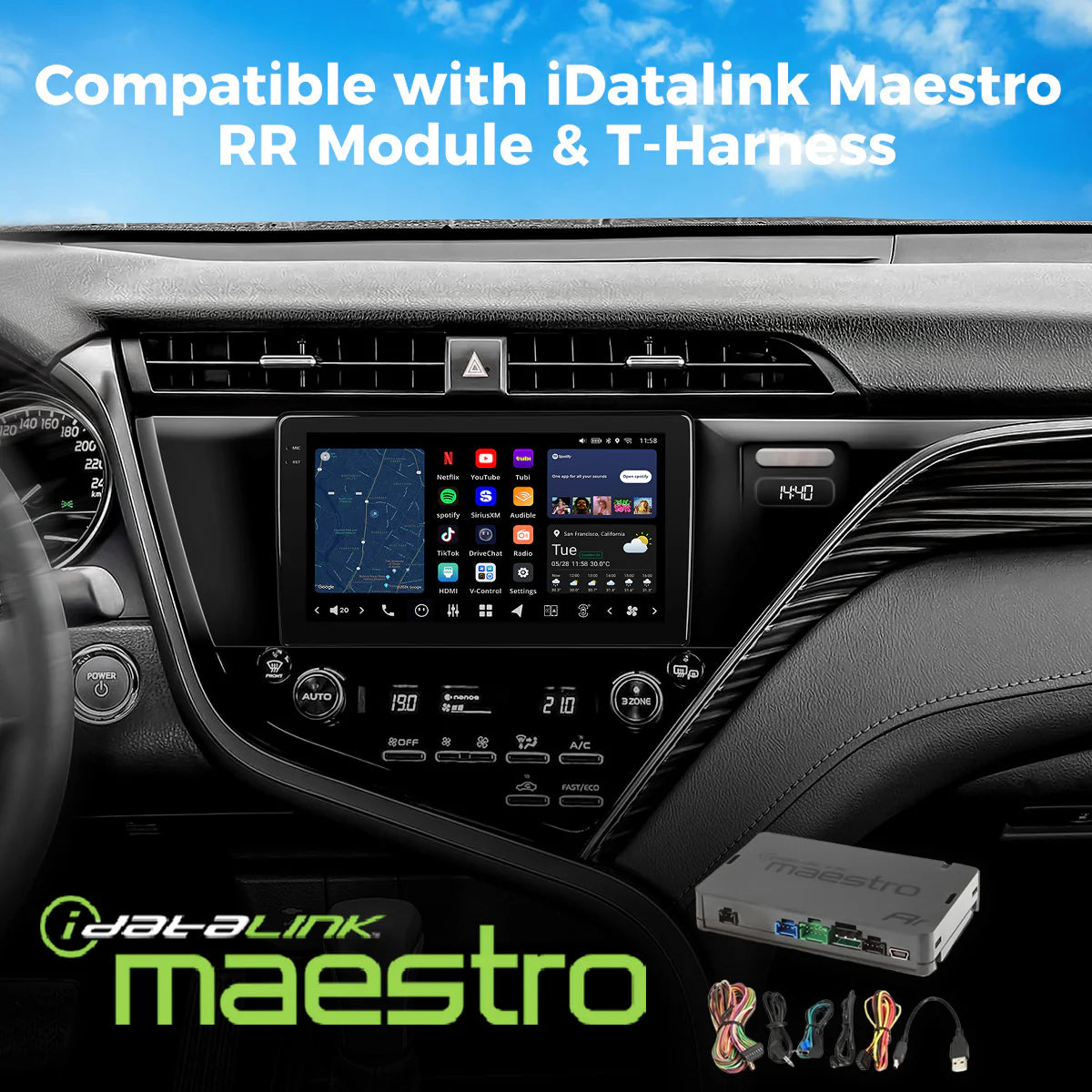 VINLAND 2018-2020 Toyota Camry Custom Fit Car Stereo with pro installation, tech support, fast shipping by Connected Car Experts