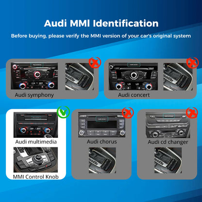 VINLAND VADA44YL12A8 12.3" Wireless CarPlay and Android Auto Screen for Audi A4, A5, S4 and more