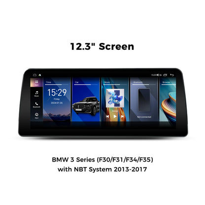 VINLAND VBM3S5L12B8 12.3" Wireless CarPlay and Android Auto Screen for BMW 3 Series, 4 Series, M3 and more