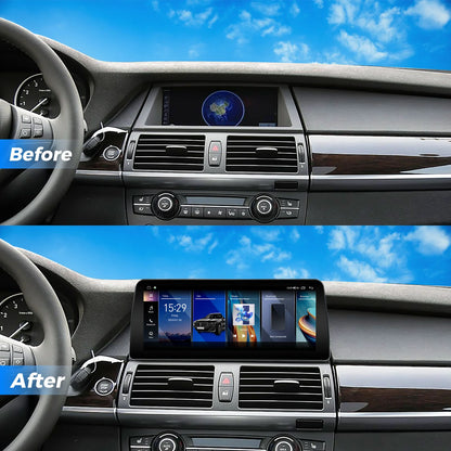 VINLAND VBMX54L12B8 12.3" Wireless CarPlay and Android Auto Screen for BMW X5, X6