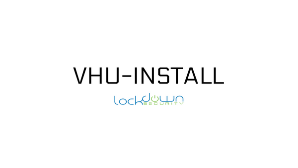 Multimedia Receiver Installation (VHU-Install) service graphic, Lockdown Security