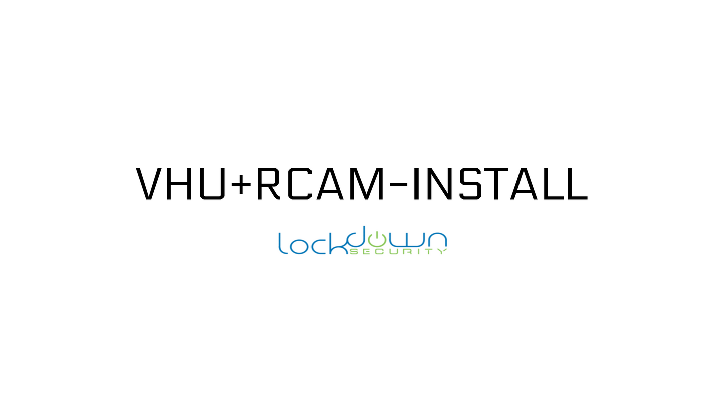 Multimedia Receiver + Back Up Camera Installation, VHU+RCAM-Install