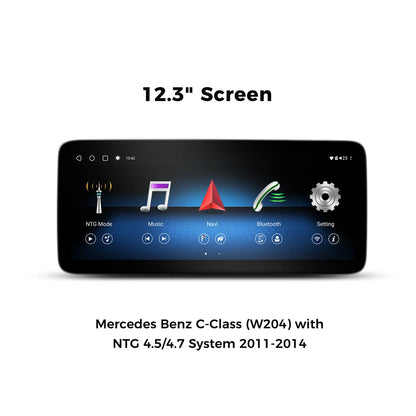 VINLAND VMBCC4L12C8 12.3" Wireless CarPlay and Android Auto Screen for Mercedes-Benz C-Class