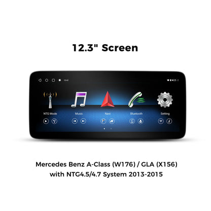 VINLAND VMBGA412C8 12.3" Wireless CarPlay and Android Auto Screen for Mercedes-Benz A-Class, GLA