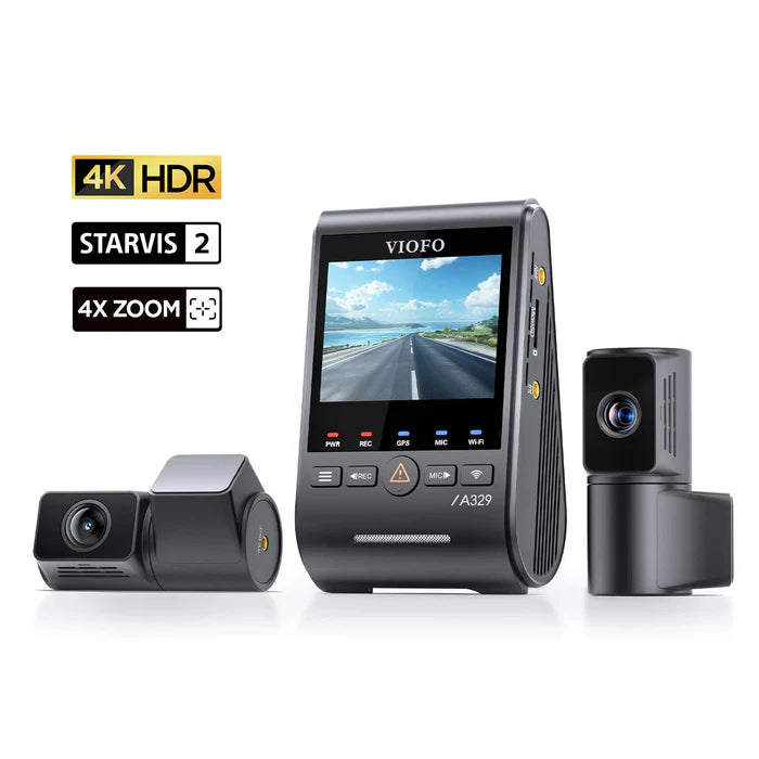 Viofo A329T 3CH "Concierge" Package with dashcams, batteries, CPL filters, hardwire cable, fast shipping by Connected Car Experts