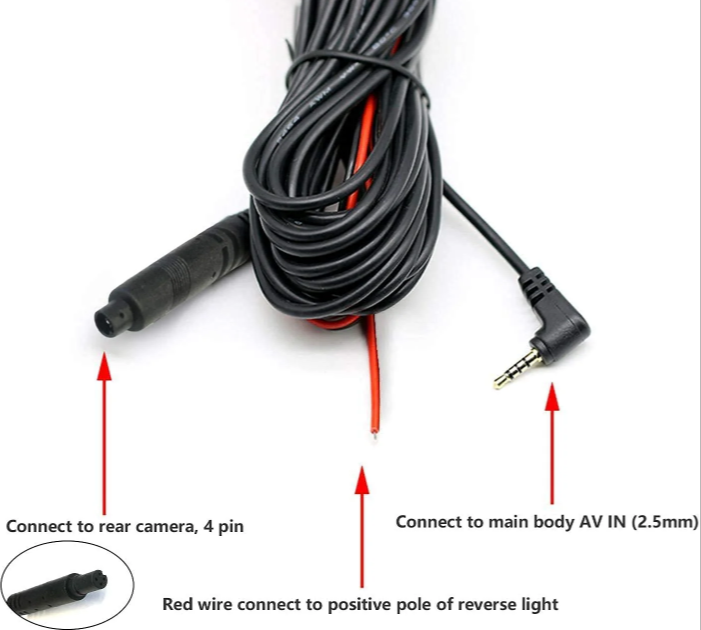 Wolfbox Rear Camera Camera Extension Cable - 33/55 Feet (10/16.75 Meter) with Professional Installation Technical Support Fast Shipping Connected Car Experts