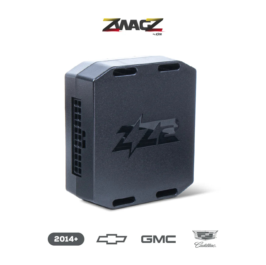 Black ZZ-2 ZW-GM ZWagz Strobe Light Interface with logos for Chevrolet, GMC, Cadillac, fast shipping and professional installation offered.