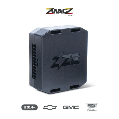 Black ZZ-2 ZW-GM ZWagz Strobe Light Interface with logos for Chevrolet, GMC, Cadillac, fast shipping and professional installation offered.