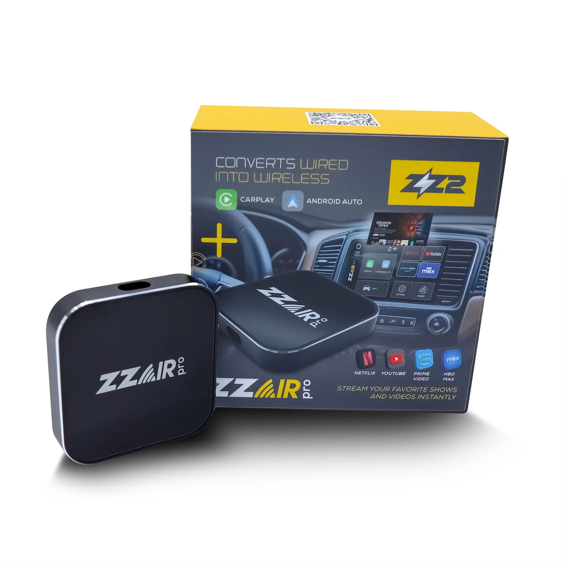ZZ-2 ZZAIR-PRO Wireless Apple CarPlay & Android Auto Adapter and Media Box with Professional Installation Fast Shipping Connected Car Experts