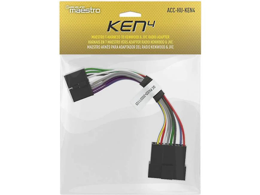 iDatalink Maestro ACC-HU-KEN4 Kenwood Head Unit Adapter Harness with branded packaging, professional installation available