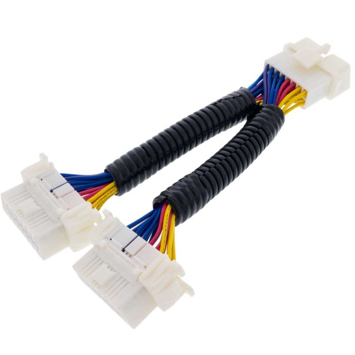 Accele OBD2T OBDII T-Harness with multiple connectors for vehicle security and car alarm systems Connected Car Experts