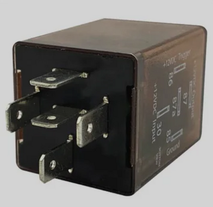 Bueler BU509TD Time Delay OFF Relay, SPDT, 12 Volt, 20/30 Amp with metal pins, professional installation by Connected Car Experts