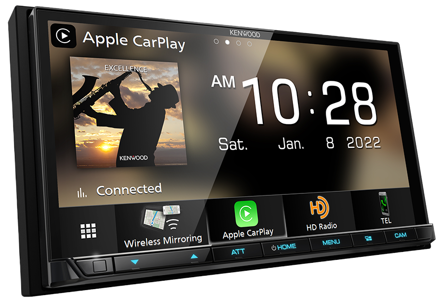 Kenwood Excelon DMX908S Multimedia Receiver, 7", Wireless CarPlay & Android Auto, HDMi, Maestro, HD Radio, 5 Volt RCA, 2 Year Warranty with fast shipping and professional installation by Connected Car Experts