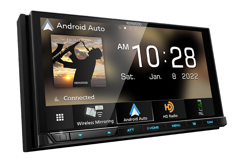 Kenwood Excelon DMX958XR Multimedia Receiver, 7", HD Screen with Wireless CarPlay, Android Auto, professional installation.