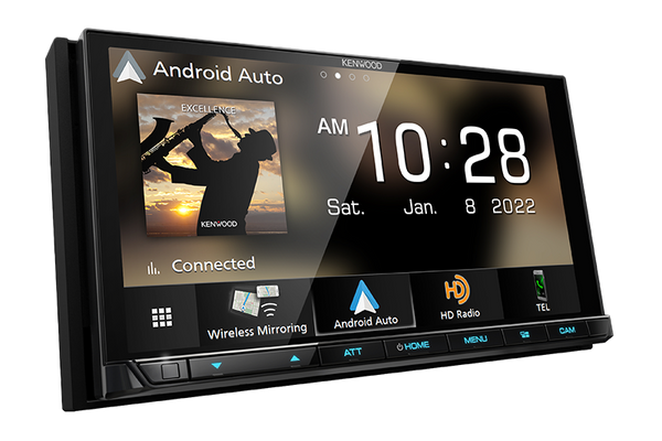 Kenwood Excelon DMX958XR Multimedia Receiver, 7", HD Screen with Wireless CarPlay, Android Auto, professional installation.