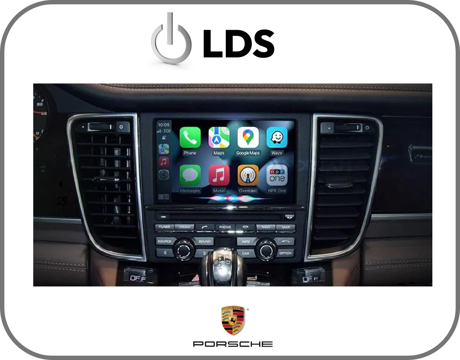 LDS EW-BSJCP-PCM4-02B Porsche Wireless CarPlay and Android Auto Interface ⭕ Fits PCM4 Radio with expert installation Connected Car Experts