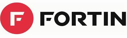Fortin logo with a red circular icon featuring a white stylized F and bold black text on a white background