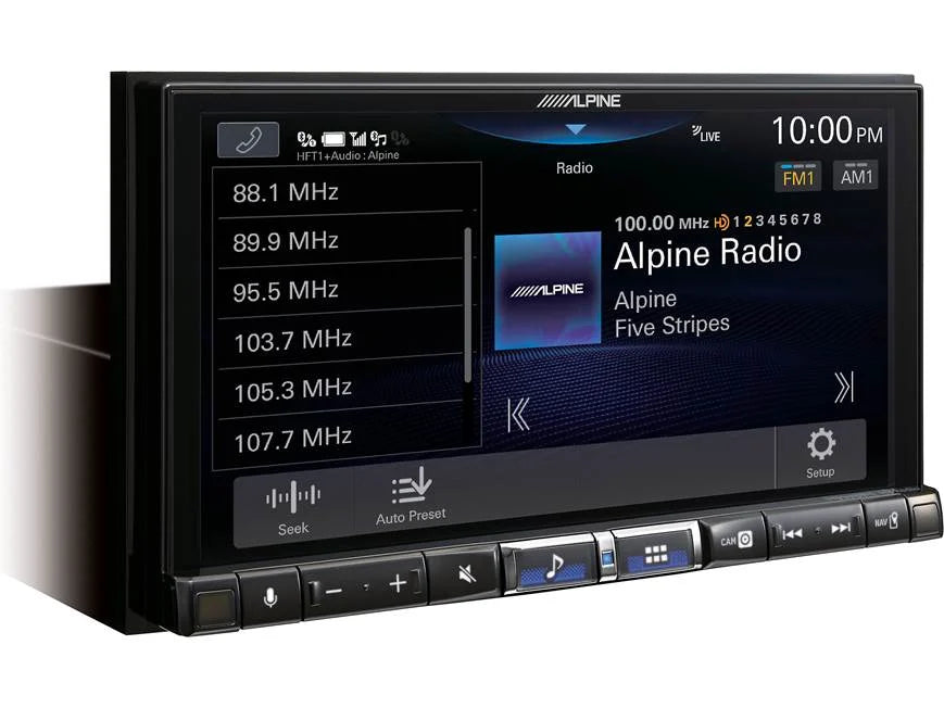 Alpine iLX-507 Multimedia Receiver, 7", Wireless CarPlay and Android Auto, Maestro, 4 Volt RCA