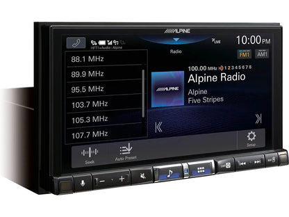 Alpine iLX-507 Multimedia Receiver, 7", Wireless CarPlay and Android Auto, Maestro, 4 Volt RCA