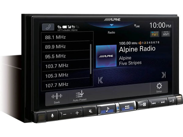 Alpine iLX-507 Multimedia Receiver, 7", Wireless CarPlay and Android Auto, Maestro, 4 Volt RCA