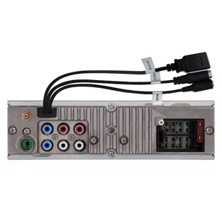 Blaupunkt HAMBURG SQM 23 Retro Car Stereo with Bluetooth rear view showing audio, video, and power connections by Connected Car Experts