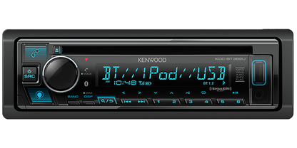 Kenwood KDC-BT382U CD Car Stereo, Bluetooth, Alexa, 2.5 Volt RCA - Lockdown Security