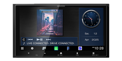 Kenwood DMX8710S Multimedia Receiver, 6.9" HD Screen, Wireless CarPlay & Android Auto, HDMI, Maestro, 3 Volt RCA - Lockdown Security