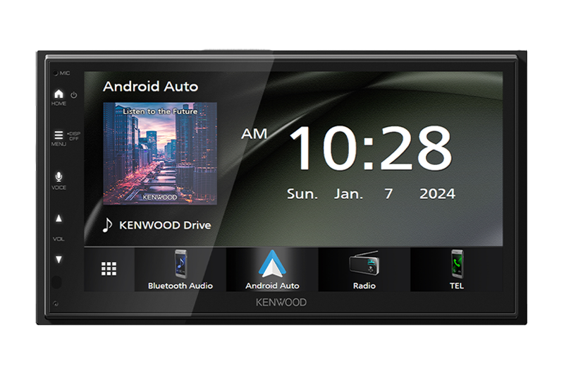 Kenwood DMX4710S Multimedia Receiver, 6.8", Wired CarPlay & Android Auto, Maestro, 2.5 Volt RCA - Lockdown Security