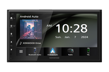 Kenwood DMX4710S Multimedia Receiver, 6.8", Wired CarPlay & Android Auto, Maestro, 2.5 Volt RCA - Lockdown Security