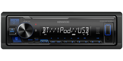 Kenwood KMM-BT232U Car Stereo, Bluetooth, Front USB, Blue Illumination, 2.5 Volt RCA - Lockdown Security