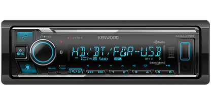 Kenwood eXcelon KMM-X705 Car Stereo, Bluetooth, HD Radio, Front & Rear USB, 5 Volt RCA, 2 Year Warranty - Lockdown Security