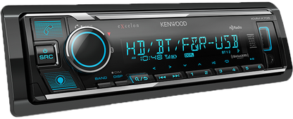 Kenwood eXcelon KMM-X705 Car Stereo, Bluetooth, HD Radio, Front & Rear USB, 5 Volt RCA, 2 Year Warranty - Lockdown Security