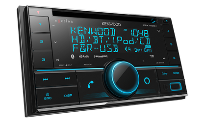 Kenwood eXcelon DPX795BH Double DIN CD Car Stereo, Bluetooth, HD Radio, Front & Rear USB, 5 Volt RCA, 2 Year Warranty - Lockdown Security