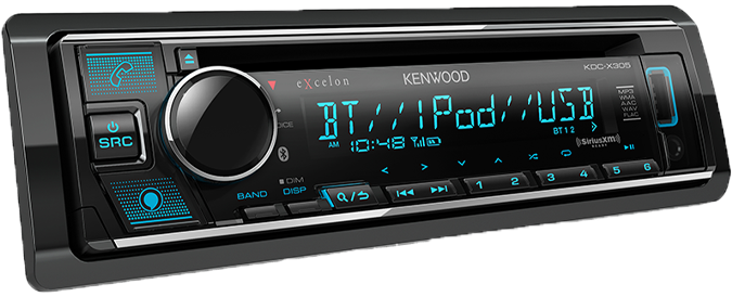 Kenwood eXcelon KDC-X305 CD Car Stereo, Bluetooth, Alexa, 5 Volt RCA, 2 Year Warranty - Lockdown Security