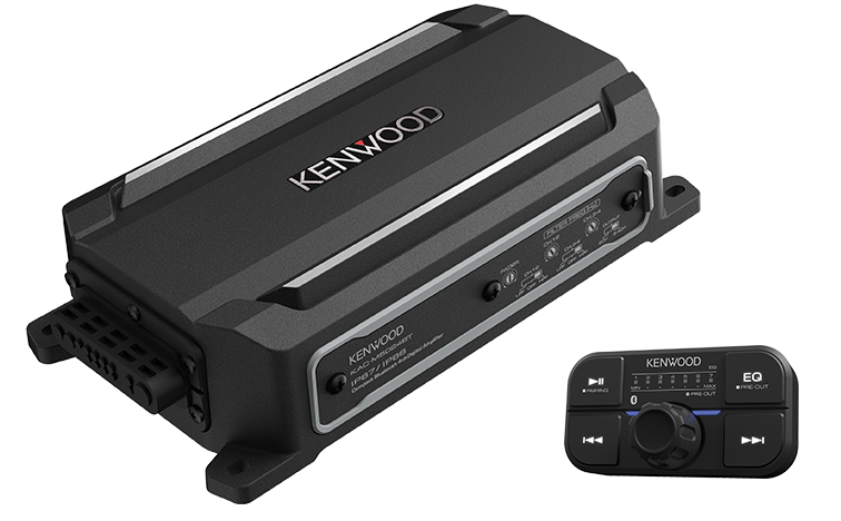 Kenwood KAC-M5024BT Bluetooth Marine & Powersport 4 Channel Amplifier, 75 Watts x 4 at 2 Ohms - Lockdown Security