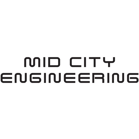 Black stylized Mid City Engineering text logo in a modern, geometric font on a white background