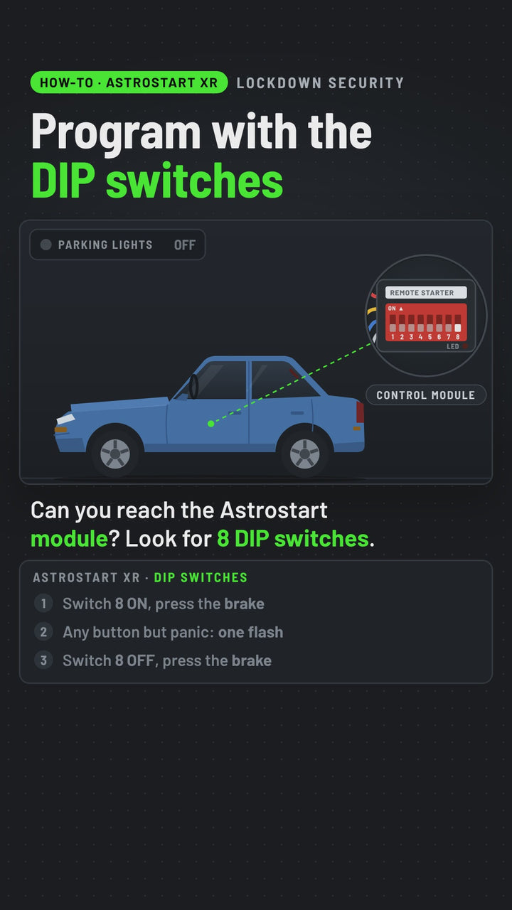 How to program Astrostart remotes with the DIP switches