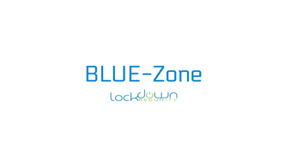 BLUE-Zone On-Site Fee logo for vehicle anti-theft systems by Lockdown Security with professional installation and fast shipping