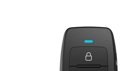 Multi-colour LED indicator on the iDatastart R210 remote